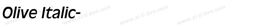 Olive Italic字体转换